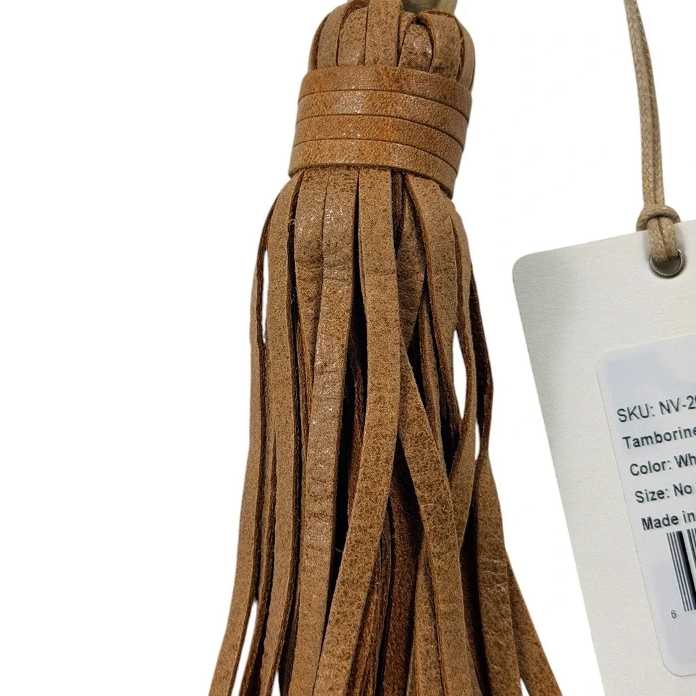 HOBO Tamborine Tassel Leather Bag Charm Whiskey Brown NV-20077WHKY NEW